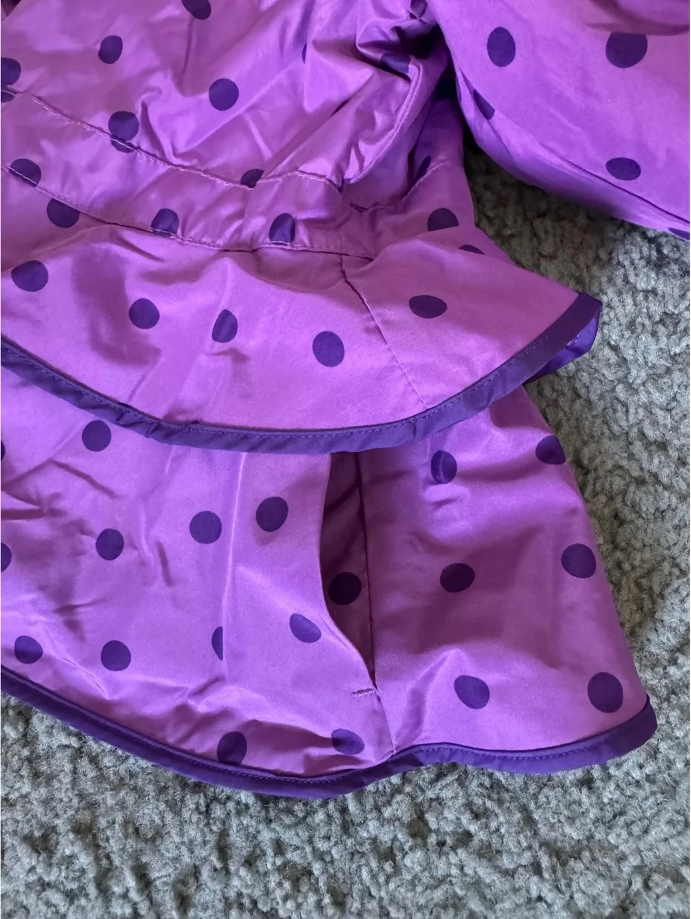 London Fog Toddler 2T Purple Polka Dot Hooded Coat